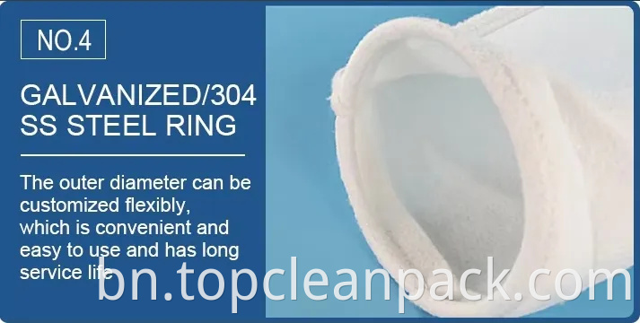 ব্যাপকভাবে প্রযোজ্য উচ্চ-প্রবাহ লো-প্রেসার-ড্রপ পিই ফিল্টার ব্যাগ